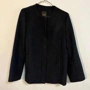 캐시미어 블렌드 노카라 자켓 다크 그레이