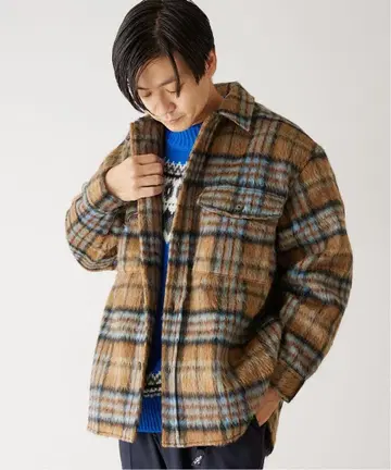 417 에디피스 22AW 샤기 체크 CPO 셔츠 자켓
