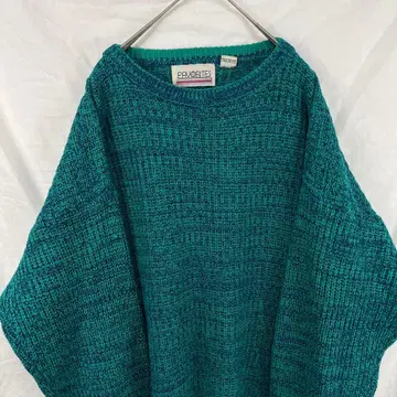 80s favorites 아크릴 니트 빈티지 터콰이즈