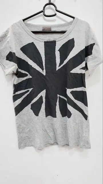 SUPERFINE 유니언 잭 T 셔츠 그레이