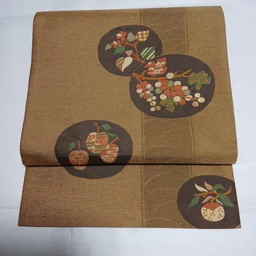 새상품 샤레 후쿠로 오비 가을 과일