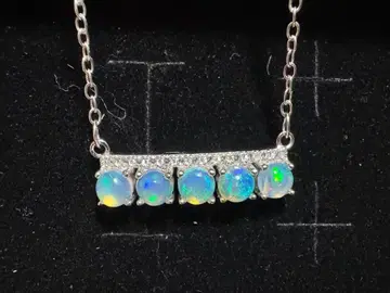 실버 오팔 목걸이