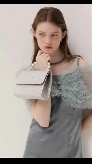 2WAY 펄 핸들 글리터 백