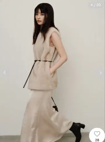 새틴 내로우 스커트 FRAY I.D 정가 이하