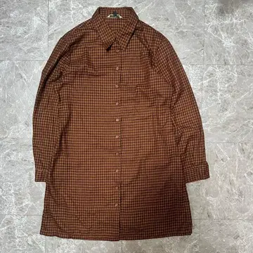 셔츠 원피스 브라운 체크 g7