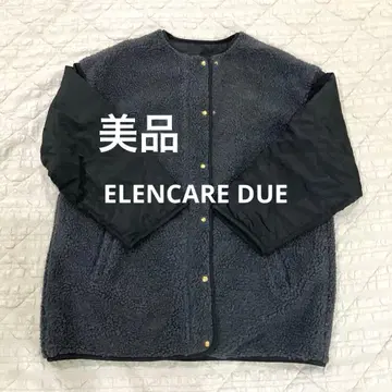 ELENCARE DUE 보아 자켓 퀼팅 코트 리버서블