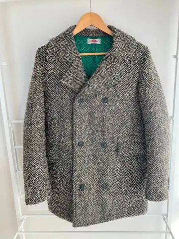 ARIGATO FAKKU 울 트위드 피 코트