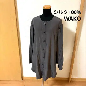 WAKO 44 실크 100% 실크 블라우스