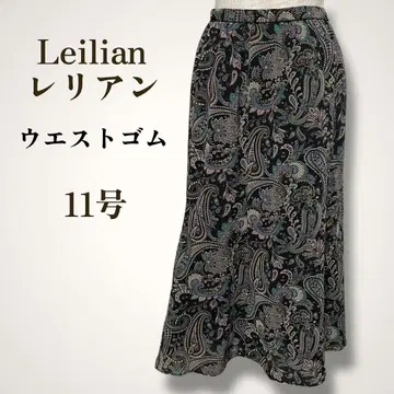 Leilian 페이즐리 무늬 롱 스커트 11호