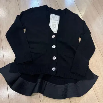 sacai 블랙 가디건 코튼 100%
