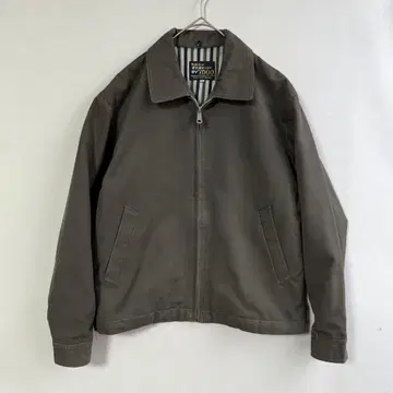 빈티지 70s 워크 자켓 보아 안감 올리브 카키 라이더스 짧은 기장