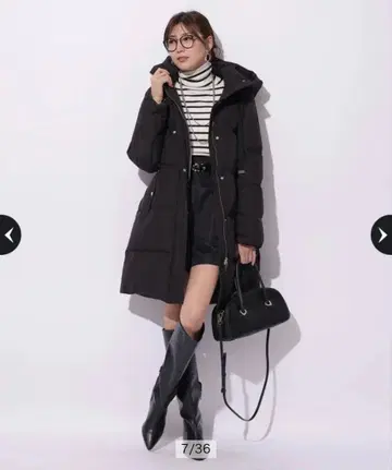 마이 스트라다 미들 다운 코트 블랙 M 백화점 구매