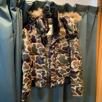 Russ-K 카모 패턴 다운 자켓 S 코야마 케이치로