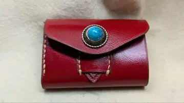 컴팩트 지갑 3단 접이식 지갑 소가죽 핸드메이드