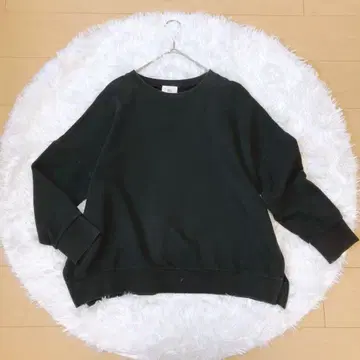 시로 긴팔 트레이닝복 맨투맨 풀오버 블랙 속기모 루즈핏 오버