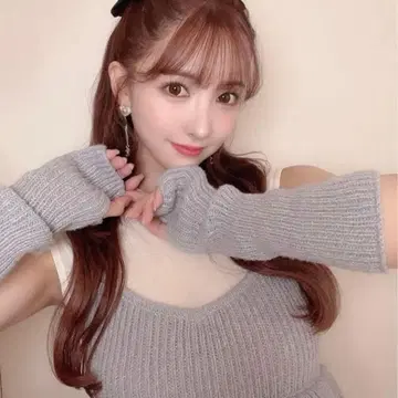 미스트레스 슬리브리스 니트 원피스 암워머 세트