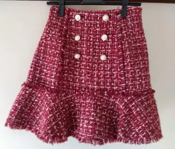 트란테안 손 드 모드 타임세일 미사용 새상품 빨간색 스커트풍 큐롯