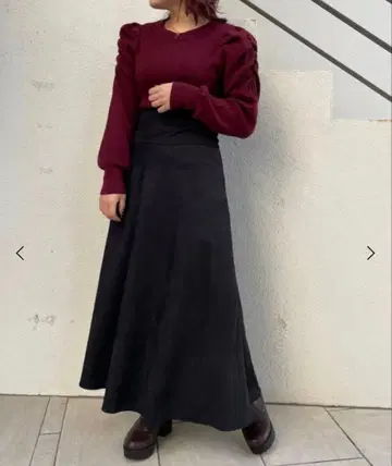 MAJESTIC LEGON 2way 하이웨스트 스커트 블랙