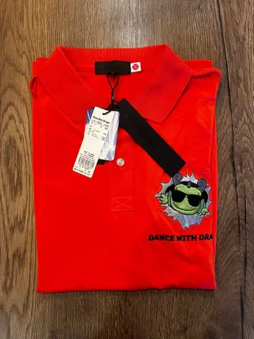 Dance With Dragon 오렌지 피케 셔츠 L 사이즈