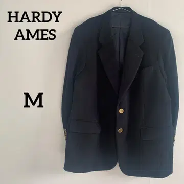 HARDY AMES 하디 에이비스 골드 버튼 네이비 블레이저 자켓 남성용