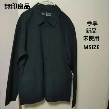 새상품 무인양품 워싱 브로드 셔츠 자켓 블랙 M SIZE