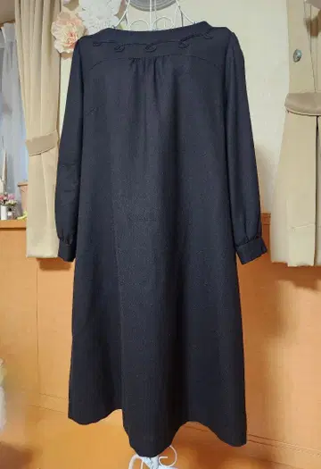 ef-de 블랙 7부 소매 원피스 보트넥