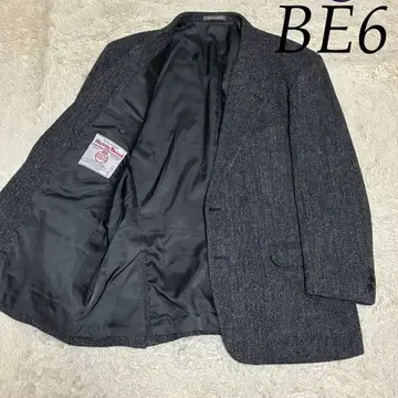 해리스 트위드 BE6 빅 사이즈 파랑 그레이 계열 헤링본