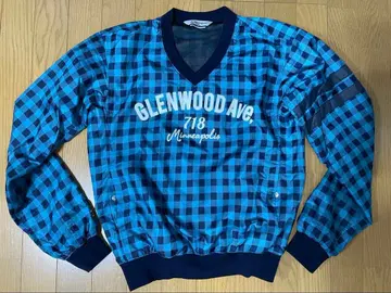 munsingwear 파랑과 블랙 체크 무늬 스니드 자켓 M