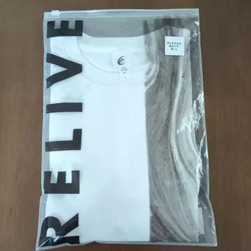 리라이브 셔츠 [남녀 공용] 반팔 라운드넥 화이트 L 사이즈