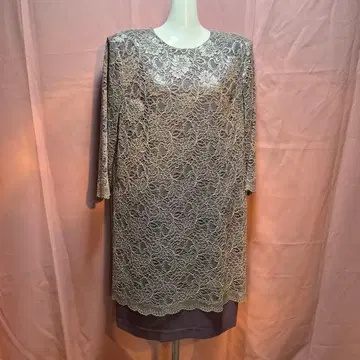 실버 레이스 드레스 스톨 포함 LL 파티 결혼식 포멀 보라색