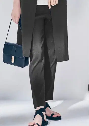 새상품 23구 44사이즈 빅사이즈 블랙 테이퍼드 팬츠 고급 캐주얼