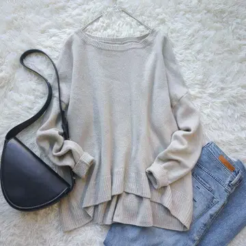 새상품급 Deuxieme Classe rug 오크모 혼방 크루넥 풀오버