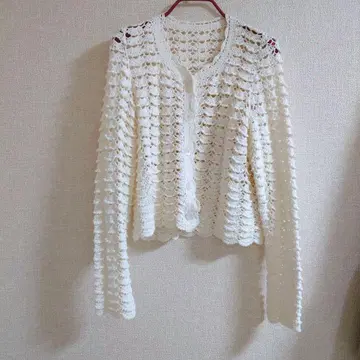 레이스 짜임 가디건