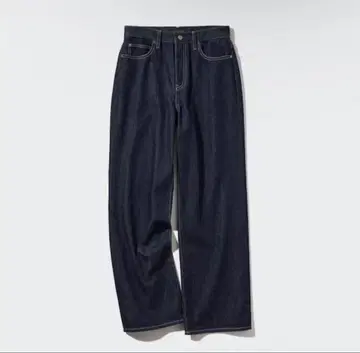 UNIQLO 유니클로 와이드 스트레이트 청바지/긴 길이 NAVY 36