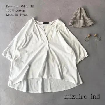 새상품급 mizuiroind 미즈이로 인드 코튼 스키퍼 풀오버 일본
