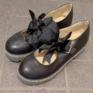 로퍼 리본 신발 블랙 양산형 지뢰계