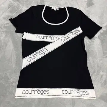 쿠레쥬 반팔 상의 9R 블랙