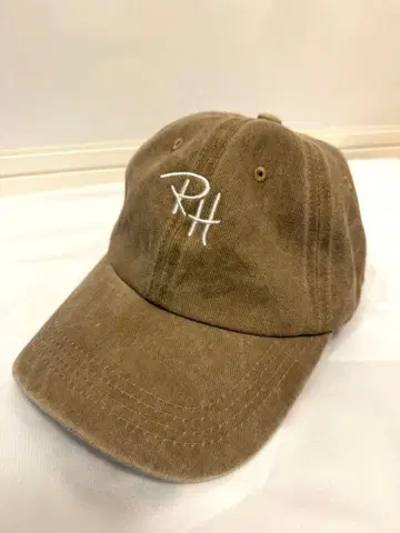 RH 자수 로고 야구 모자 베이지