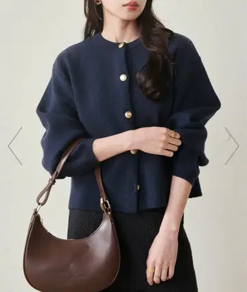 RANAN 골드톤 버튼 니트 가디건