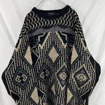 아가일 무늬 오버 사이즈 스웨터