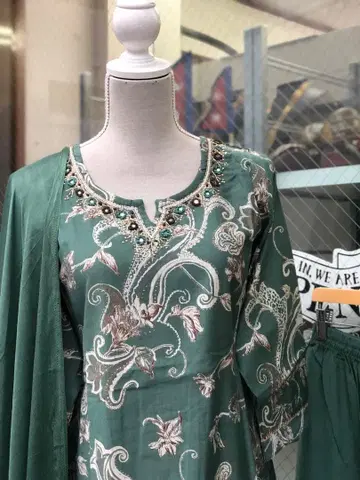 쿠르타, 팬츠, 숄 (3점 세트)