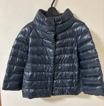 헬노 HERNO 7부 기장 다운 자켓 네이비