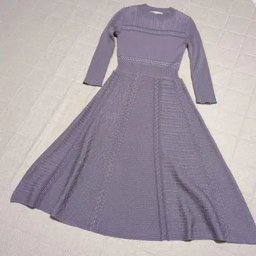 컨디션 최상!! AWBERRY FIELDS 퍼플 롱 니트 원피스