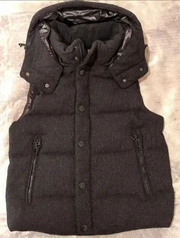 나노 유니버스 니시카와 다운 다운 베스트 후드 부착 헤링본 무늬 울