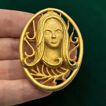 골드 매트 앤티크 브로치