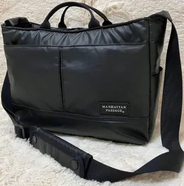 MANHATTAN PASSAGE 블랙 네이비 비즈니스 백