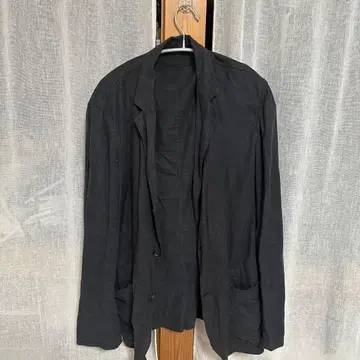 PLST 플라스테 블랙 테일러드 자켓 블랙 마 혼방 레이온