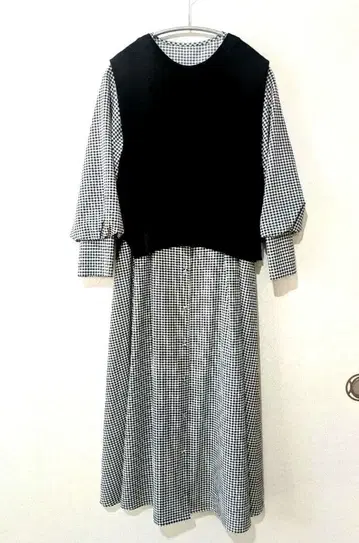 에니시스 셔츠 원피스 베스트 포함 M