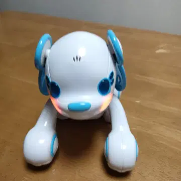 Poochi 로봇 강아지 화이트 블루 사용설명서 포함
