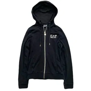 엠포리오 아르마니 EA7 후드티 풀 집업 골드 금장 장식 여성용 M